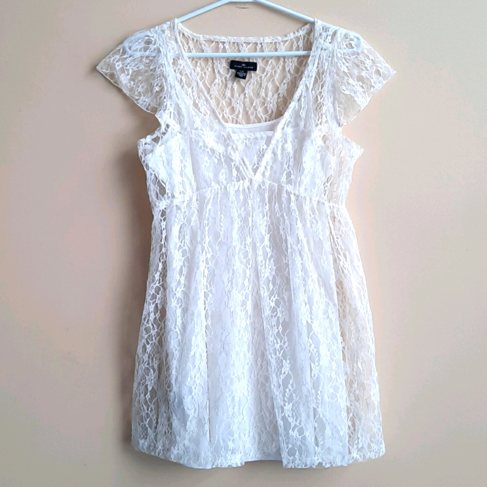 River Island| Lace Top and Camisole| White| Size L